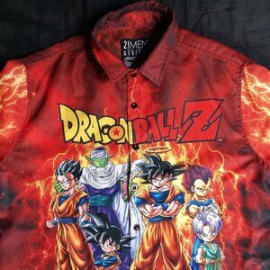 21Men x DragonballZ Polyester Button Shirt
